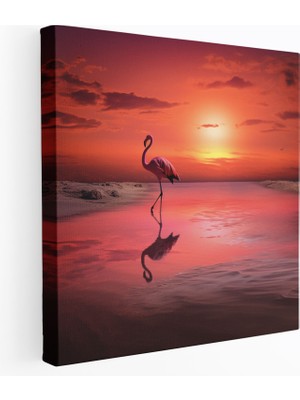 Popcas Flamingo Kanvas Tablo - Ev Dekorasyonu Duvar Sanatı