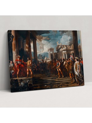 Popcas Tarihi Barok Kanvas Tablo - Klasizm Klasik Duvar Sanatı