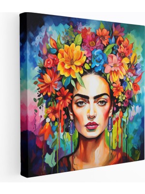 Popcas Frida Kahlo Kanvas Duvar Tablosu - Duvar Dekorasyonu Ev Dekorasyonu