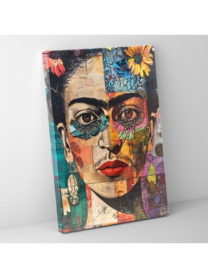 Popcas Frida Kahlo Tarzı Duvar Sanatı - Ev Dekorasyonu Kanvas Tablo
