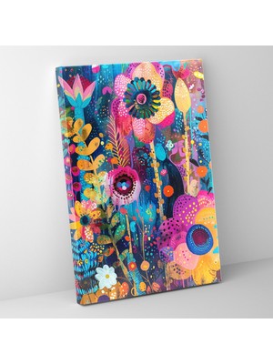 Popcas Frida Kahlo Tarzı Duvar Sanatı - Duvar Süslemesi Kanvas Tablo