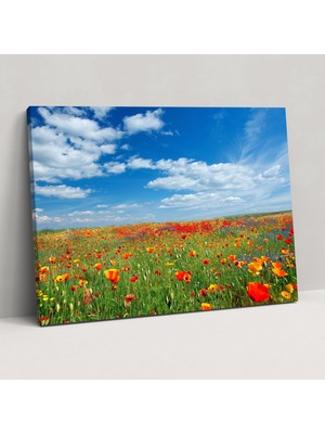 Popcas Claude Monet Gelincik Tarlası Kanvas Tablo - Duvar Sanatı Ev Dekorasyonu