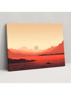 Popcas Manzara Görüntüsü Kanvas Tablo - Oturma Odası Dekorasyonu Için Modern Tasarım