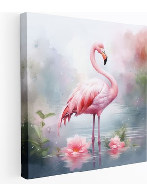 Popcas Flamingo Kanvas Tablo - Pastel Renkler Duvar Sanatı