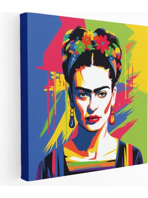 Popcas Frida Kahlo Kanvas Tablo - Canlı Renkler Ikonik Tarz