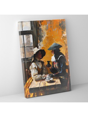 Popcas Johannes Vermeer Kanvas Tablo - Ev Dekorasyonu Tuval Baskı Tuval Duvar Sanatı