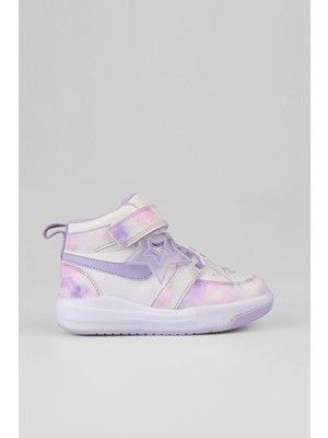 Vicco Kız Çocuk Işıklı Bot - Lila Renkli Suni Deri Cırtlı Bağlama ile Günlük Kullanıma Uygun