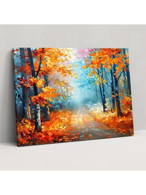 Popcas Sonbahar Ormanı Leonid Afremov Kanvas Tablo - Duvar Dekorasyonu