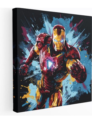 Popcas Marvel Kanvas Tablo: Iron Man Aksiyon - Marvel Kanvas Duvar Sanatı Ev Dekorasyonu Aksiyon Pozu