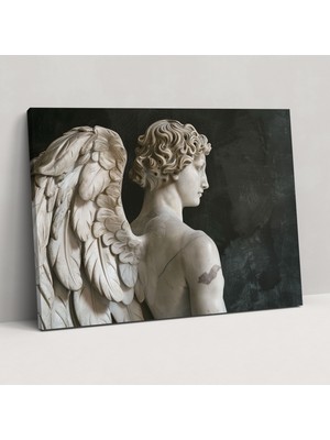 Popcas Michelangelo Melek Figürü Kanvas Tablo - Duvar Sanatı Kanvas Duvar Sanatı