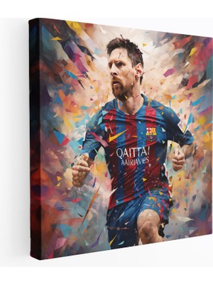 Popcas Lionel Messi Efsane Anlar Mozaik Tarzı Duvar Dekorasyonu - Kanvas Tablo