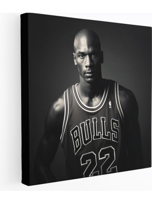 Popcas Michael Jordan Poster - Siyah Beyaz Kanvas Tablo Ev Dekorasyonu