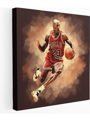 Popcas Michael Jordan Duvar Sanatı - Kanvas Tablo Nostaljik Duvar Sanatı