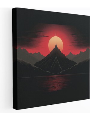 Popcas Orta Dünya Sauron'un Gözü Duvar Sanatı - Orta Dünya Duvar Dekorasyonu Kanvas Tablo