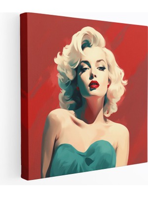 Popcas Marilyn Monroe Duvar Dekorasyonu - Retro Esintili Sanat Baskısı - Kanvas Tablo Ev Dekorasyonu Duvar Süsleme