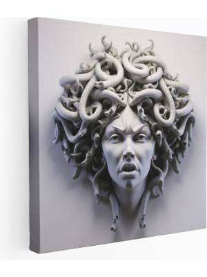 Popcas Medusa Duvar Dekorasyonu - Ev Dekorasyonu Için Üç Boyutlu Temsil