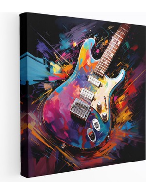 Popcas Metallica Kanvas Tablo: Soyut Gitar - Metallica Metallica Ilhamlı