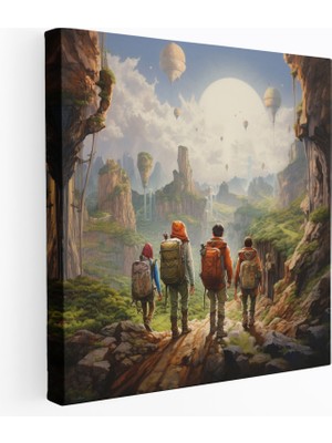 Popcas Orta Dünya Duvar Sanatı - Maceracılar Grubu - Orta Dünya Duvar Dekorasyonu Kanvas Tablo