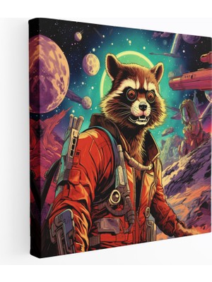 Popcas Marvel Duvar Dekorasyonu: Retro Guardians Of The Galaxy - Vintage Dokunuş Kozmik Maceralar Retro Çizgi Roman Tasarımı