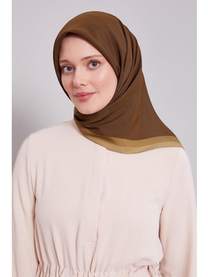 Haki Kenar Şerit Aura Eşarp