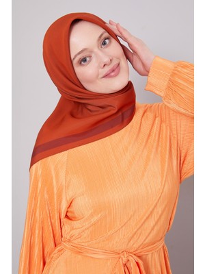 Kiremit Kenar Şerit Aura Eşarp