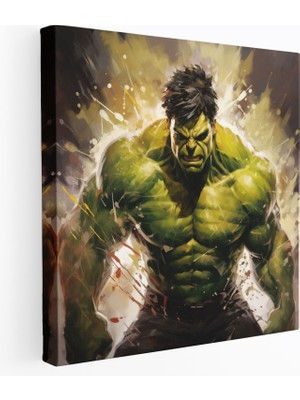 Popcas Marvel Duvar Dekorasyonu - Hulk'ın Gücü - Kanvas Tablo Güç Marvel