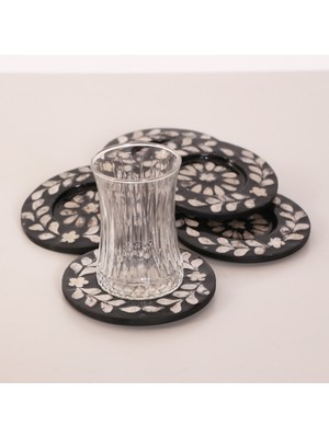 Mylamp Pure Sedefli Bardak Altlığı 6'lı Set