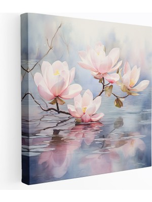 Popcas Huzurlu Manolya Kanvas Tablo - Manolya Kanvas Duvar Sanatı