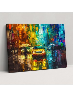 Popcas Leonid Afremov Kanvas Tablo Şehir Sokak Sanatı Duvar Dekorasyonu - Leonid Afremov Duvar Sanatı Duvar Dekorasyonu