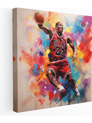 Popcas Michael Jordan Duvar Sanatı - Ev Dekorasyonu Için Soyut Resim