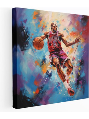 Popcas Michael Jordan Kanvas Tablo - Ev Dekorasyonu Tuval Duvar Sanatı