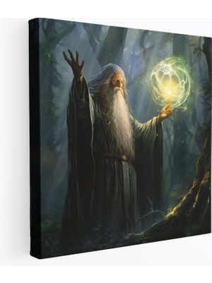 Popcas Orta Dünya Duvar Dekorasyonu: Güçlü Büyücü - Orta Dünya Ev Dekorasyonu Büyüler Duvar Dekorasyonu