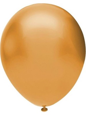 Balonevi Balon Metalik Altın Rengi 100 Lü Paket