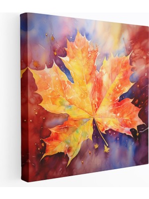 Popcas Yapraklar Kanvas Tablo - Duvar Dekorasyonu Sonbahar