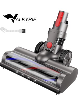 Valkyrie Elektrikli Döner Işıklı Zemin Fırçası Başlığı Dyson V8/V10/V11/V15 Uyumlu Yüksek Performanslı