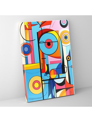 Popcas Pablo Picasso Tarzı Kanvas Tablo - Renkli Duvar Sanatı