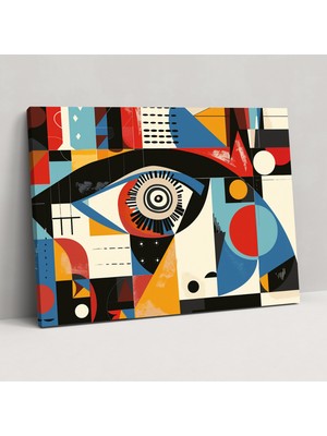 Popcas Pablo Picasso Duvar Dekorasyonu - Geometrik Şekiller ile Kanvas Tablo