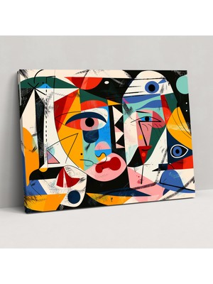 Popcas Canlı Renkli Pablo Picasso Kanvas Tablo - Duvar Dekorasyonu ve Sanat