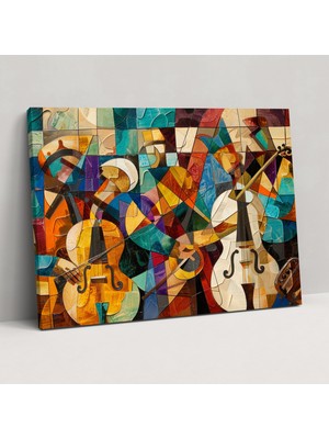 Popcas Müzikal Picasso Kübizm Duvar Sanatı - Pablo Picasso Kanvas Tablo