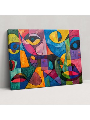 Popcas Pablo Picasso Tarzı Kanvas Tablo - Oyunbaz Pablo Picasso Duvar Sanatı Kanvas Tablo