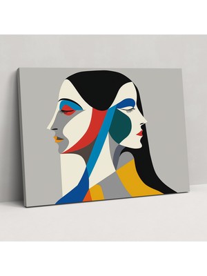 Popcas Pablo Picasso Kanvas Tablo - Minimalist Kompozisyon - Duvar Sanatı Kanvas Tablo