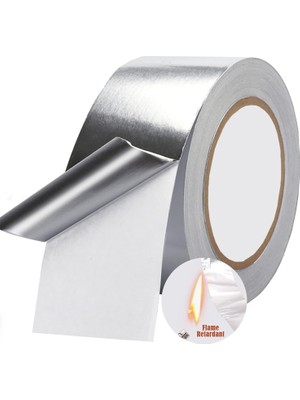 Alüminyum Folyo Bant Yanmaz Kombi Soba Borusu Bandı 48MM x 5m