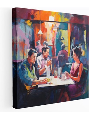 Popcas Nighthawks Kanvas Tablo - Duvar Sanatı