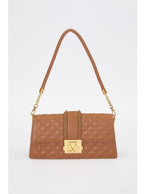 Camel Zincir Kemer Desen Omuz Çantası