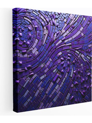 Popcas Mor Mozaik Duvar Sanatı - Soyut Mozaik Sanatı - Mor Mor Çiniler Duvar Sanatı Mor Tema