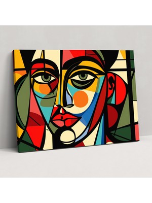Popcas Pablo Picasso Duvar Sanatı - Soyut Geometrik Desenler - Kanvas Tablo