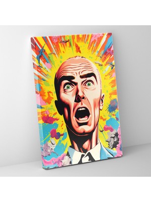 Popcas Oppenheimer Pop Art Kanvas Tablo - Duvar Sanatı Canlı Renkler Pop Art Koleksiyonu