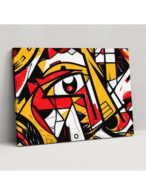 Popcas Pablo Picasso Tarzı Kanvas Tablo Baskısı - Soyut Pablo Picasso Stili