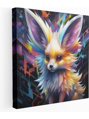 Popcas Pokemon Duvar Dekorasyonu: Çeşitli Tonlarda Soyut Eevee - Pokemon Modern Kompozisyon Duvar Dekorasyonu