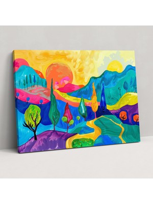 Popcas Pablo Picasso Soyut Manzara Kanvas Tablo Baskı